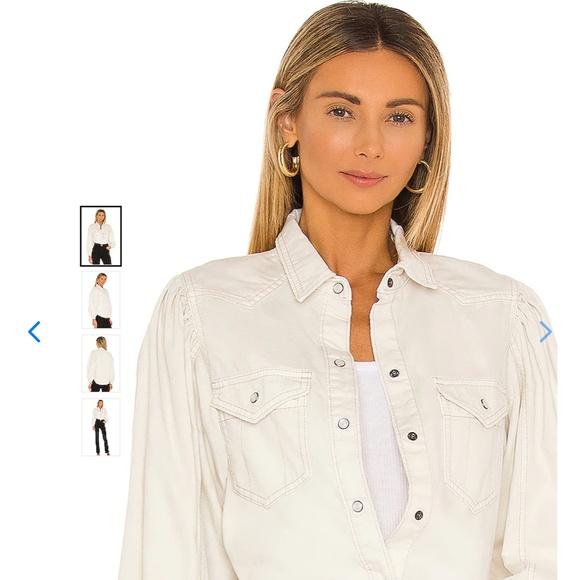 Free People With Love Top Size M Worn White Wash - Picture 4 of 9